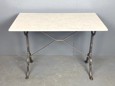Marble and Metal Baker's Table