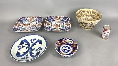 Group of Five Asian Porcelain Articles