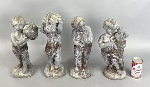 4 Seasons Lead Garden Statues