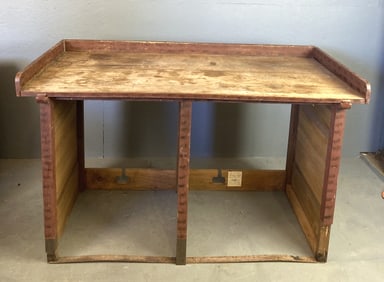Paint Decorated Wooden Shop Counter