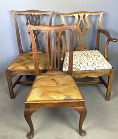 Group of 3 Georgian Mahogany Dining Chairs