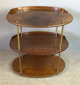 19th C. Mahogany 3 Tier Etagere