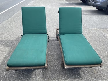 2 Kingsley Bate Teak Loungers