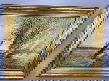 O. Duggon 1936 Farm Scene