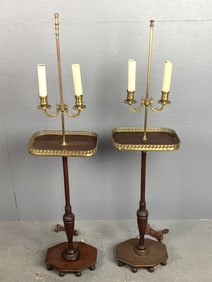 Pair of Regency Style Table Top Floor Lamps