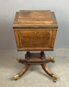 William IV Mahogany & Burlwood Work Stand