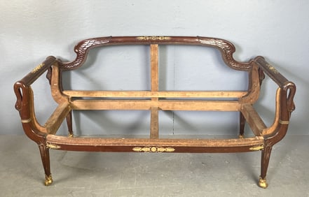 Empire Mahogany Sofa w/ Swan-Form Arms