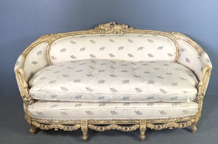 Louis XV Style Sofa w/ Swan Formed Arms