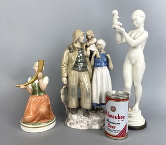 3 Danish Porcelain Figures