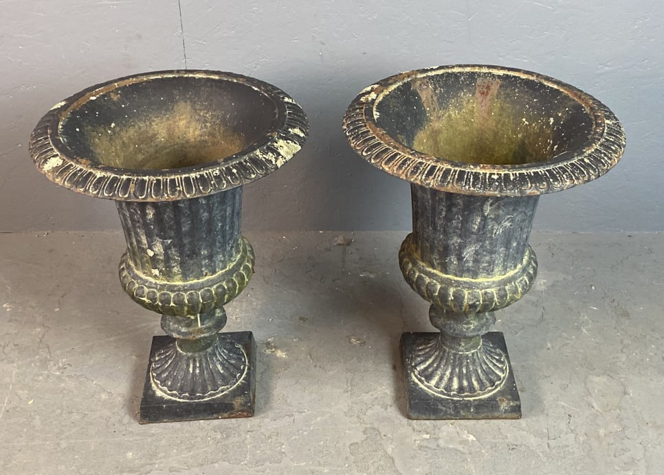 Pair of Cast Iron Planters (1 of 4)