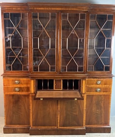 Georgian Style Mahogany Breakfront