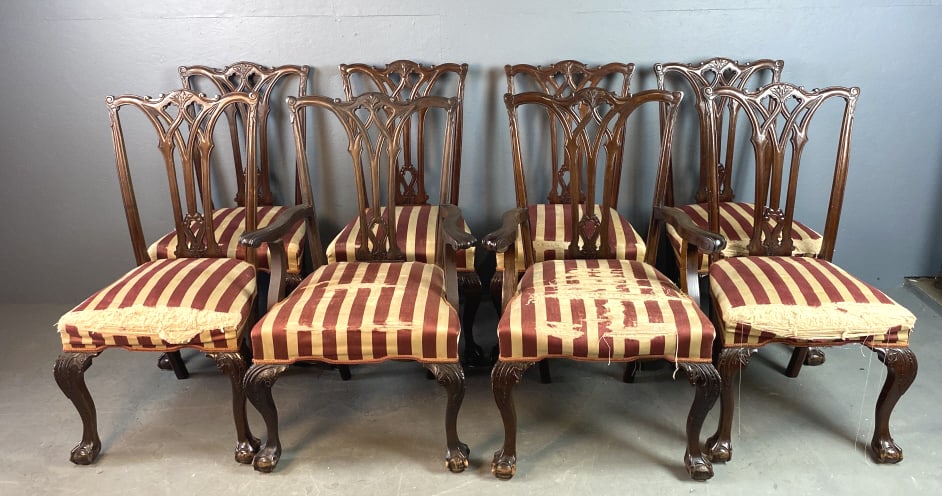 Set of 8 Georgian Style Mahogany Dining Chairs (1 of 8)