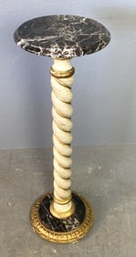 Florentine Style Giltwood & Marble Pedestal