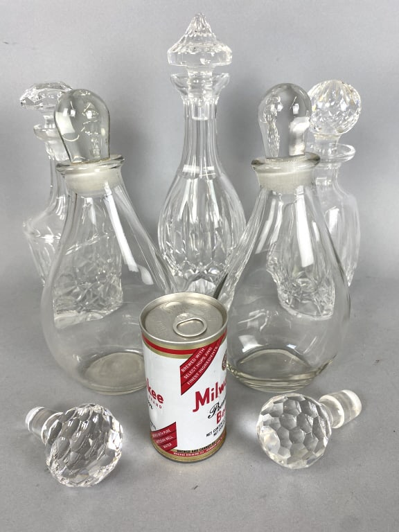 Grouping of Crystal Decanters & Stoppers (1 of 5)