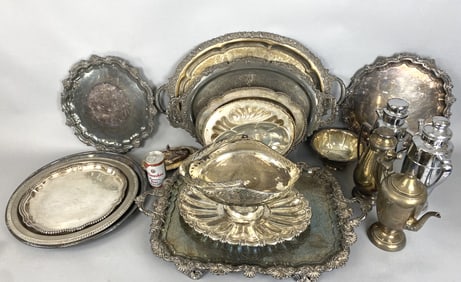 Large Grouping of Silver Plate