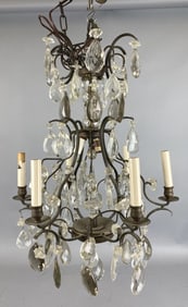 Vintage Crystal 6 Light Chandelier