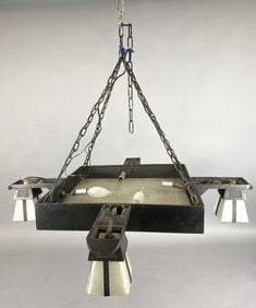 Art Deco Style Metal Chandelier