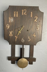 Mission Oak Wall Clock