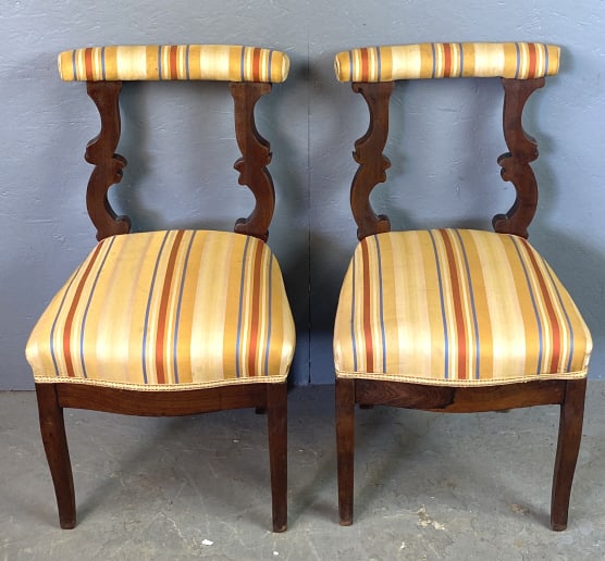 Pair of 19th C. Mahogany Side Chairs: Pair of 19th C. Mahogany Side Chairs 31 1/2"h x 18"w x 20"d