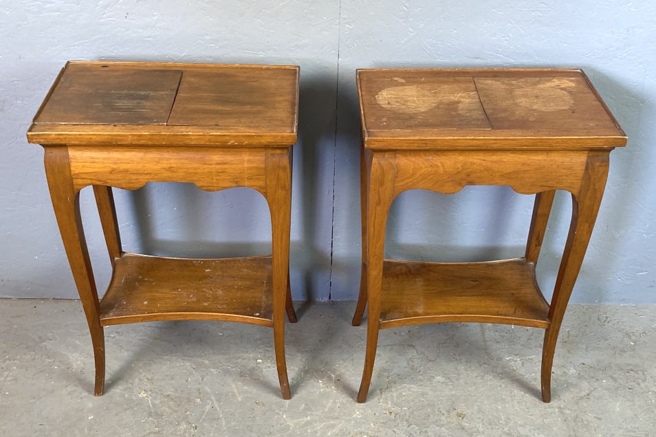 Pair of Louis XV Fruitwood Jardiniers: Pair of Louis XV Fruitwood Jardiniers 26"h x 17 1/2"w x 10 3/4"d