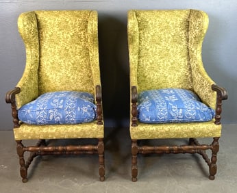 Pair of 17th C. North European Wingback Chairs