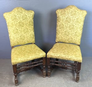 Pair of 18th C. French Walnut Side Chairs