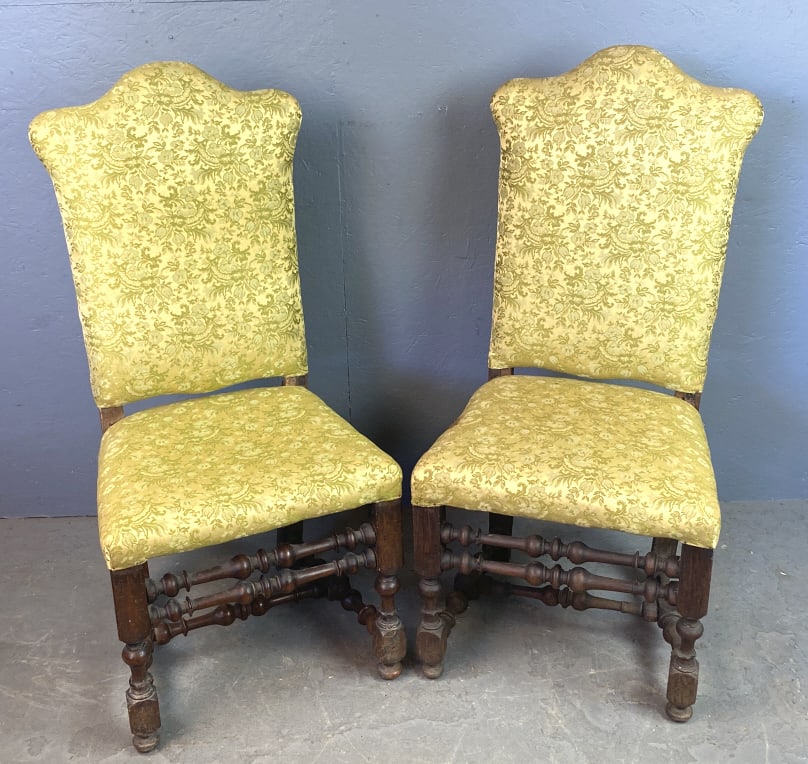 Pair of 18th C. French Walnut Side Chairs (1 of 7)