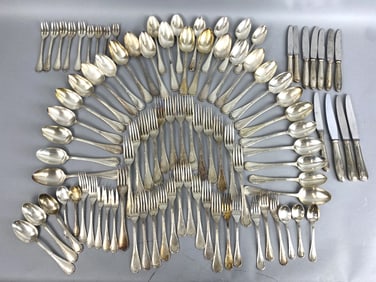 Set of Christofle Rubans Silverware