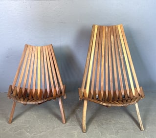 2 Teak Folding Garden Chairs