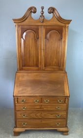 Federal Style Mahogany Slant Front Bookcase
