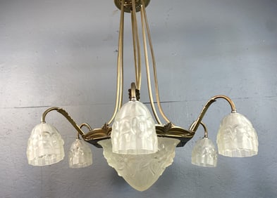 Art Deco Style 6-Arm Chandelier