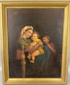 Mother & Children Signed Nelis 1932