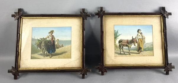 Pair of Neapolitan Style Farming Prints