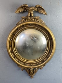 Federal Style Giltwood, Gesso & Convex Mirror