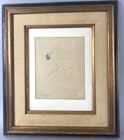 Marcel Vertes Etching of a Woman