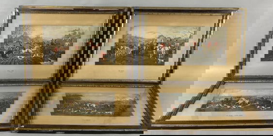 Set of 4 English Hunting Prints by J. Herbert