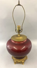 Sang De Boeuf Bronze Mounted Table Lamp