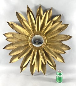 Gilt Metal Sunburst Mirror