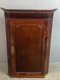 18th C. Mahogany Hanging Corner Cabinet
