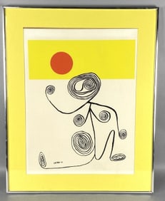 Alexander Calder 1944 Color Lithograph Wire Man