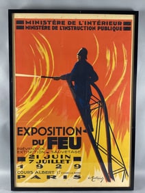 After Andre Galland AFFICHE- EXPOSITION DU FEU