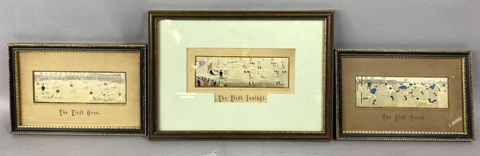 3 Sporting Stevengraph Silk-Woven Pictures