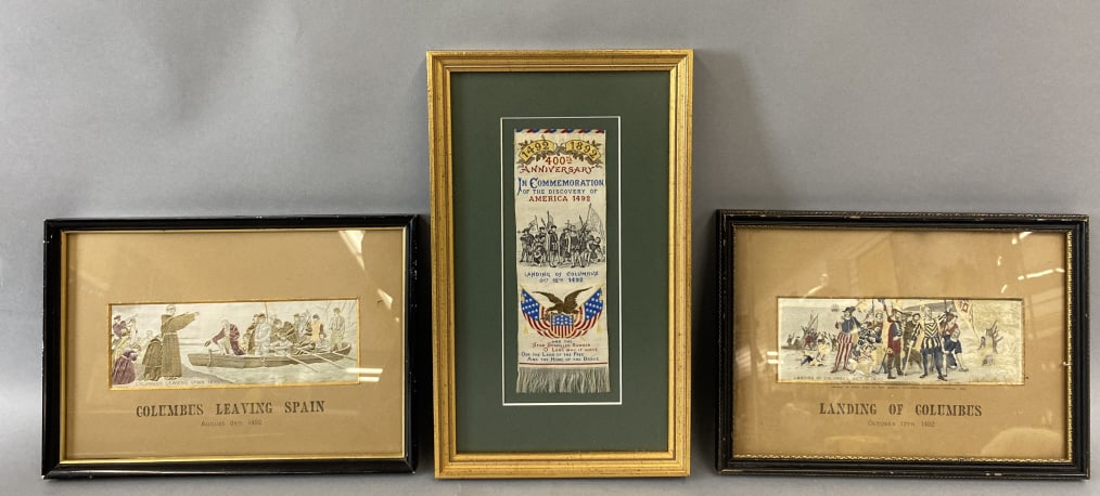 3 Columbus Stevengraph Pictures (1 of 7)