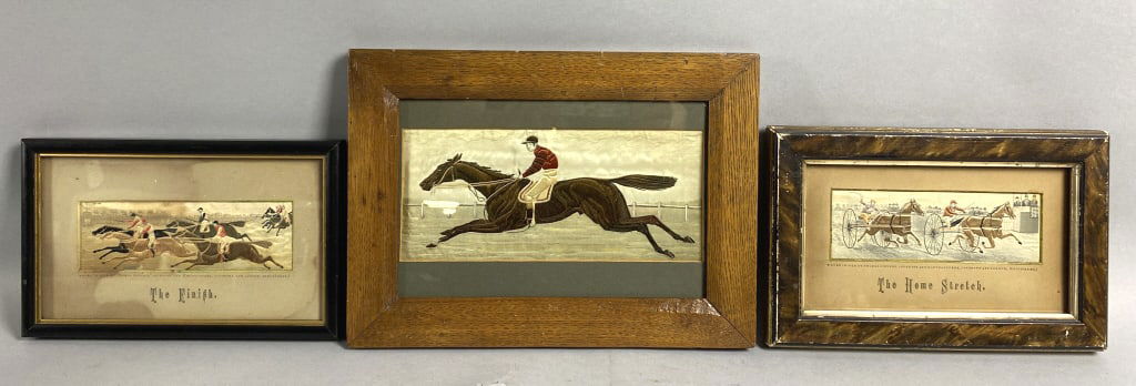 3 Horse Racing Stevengraph Pictures (1 of 7)