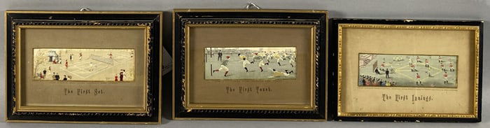 3 Sporting Stevengraph Pictures