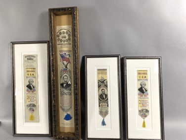 4 Stevengraph George Washington & Abraham Lincoln