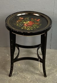 Tole Metal Tray on Stand mfg by Nininger Co.