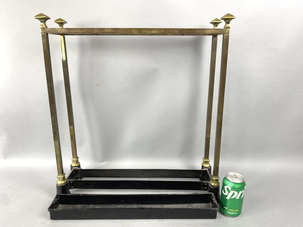 Brass & Wrought Iron Umbrella Stand (1 of 3)