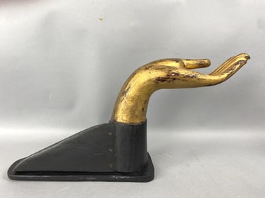 Antique Carved Wood Buddhist Hand