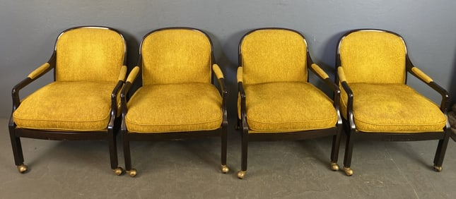 Set of 4 Directional Upholstered Armchairs